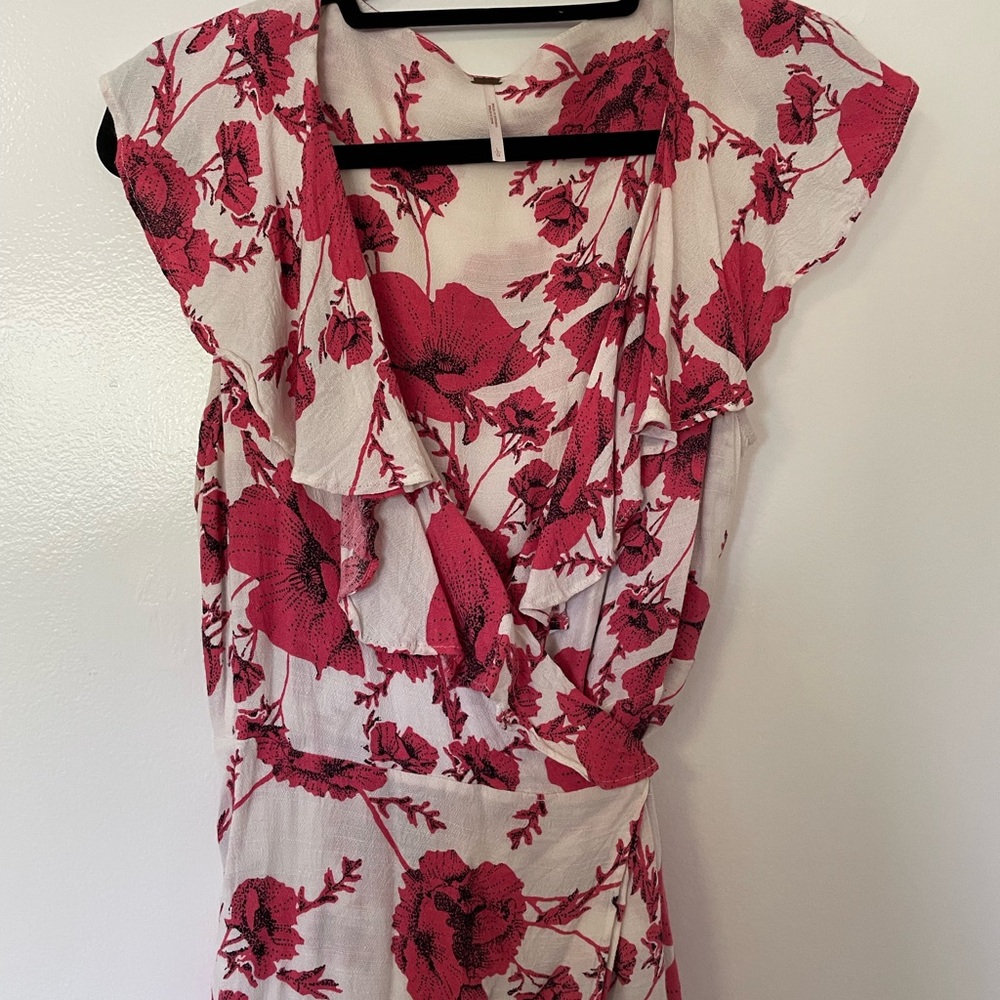 Free People Floral Wrap Dress